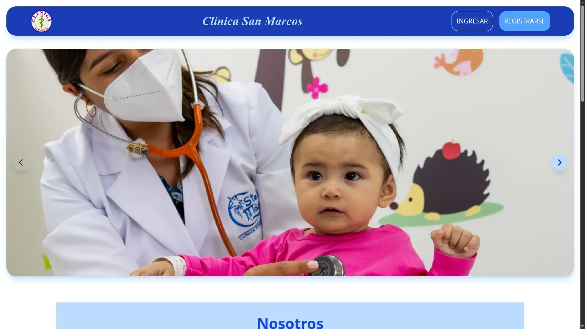 Clinica San Marcos - plataforma web para agendar citas